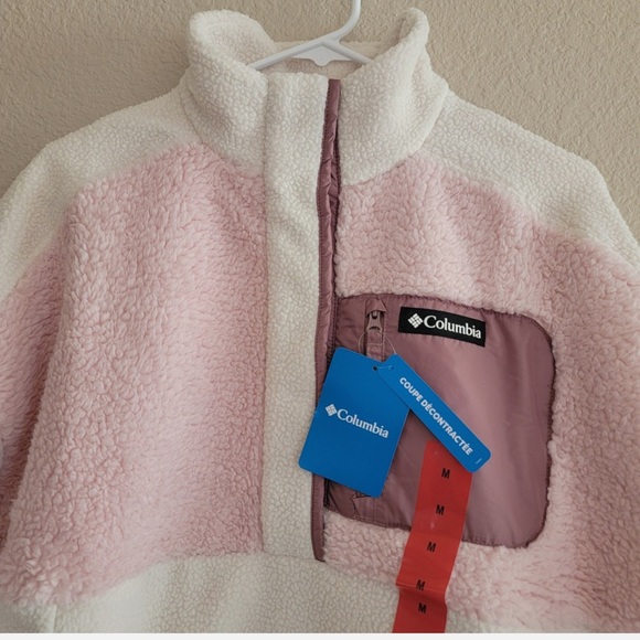 💥💥 SOLD💥💥 Tic Tok Sensation Columbia Lodge Sherpa Fleece Jacket Pink XL NWT - Picture 13 of 14